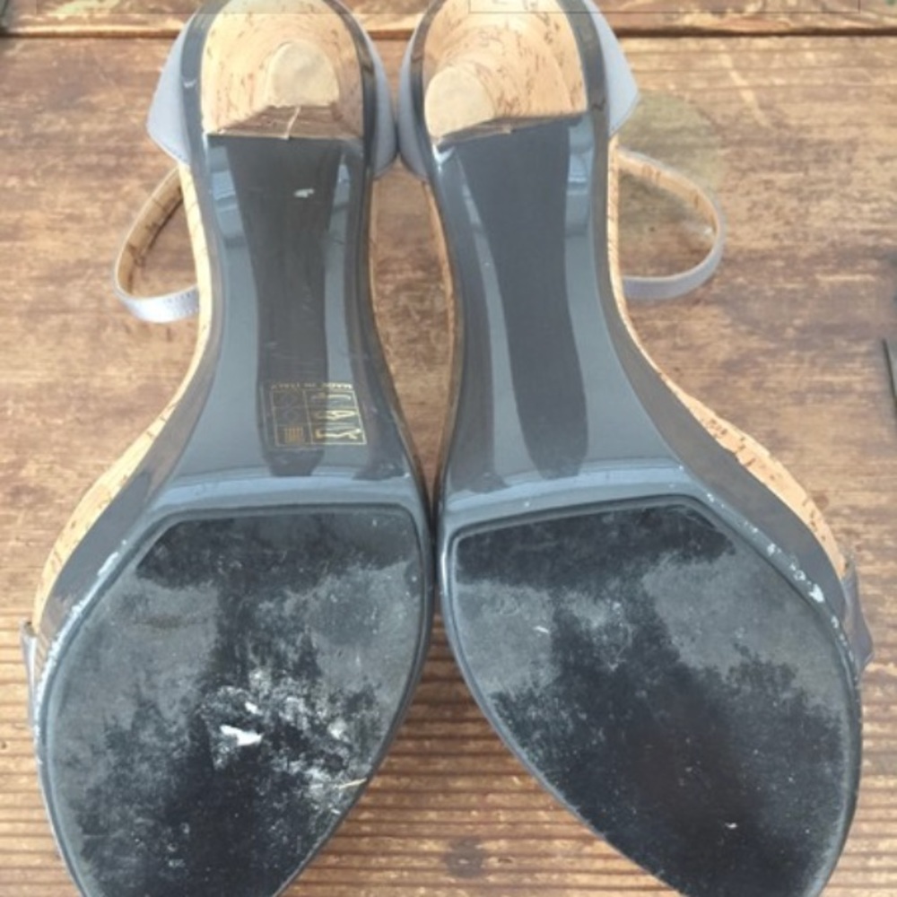 Stella McCartney Satin and Cork platform heels - Picture 4 of 5
